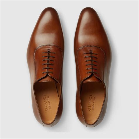 gucci shaded leather lace-up shoe|gucci men lace up shoes.